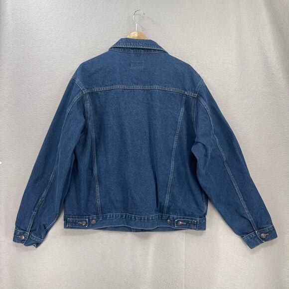 Maverick Denim Trucker Jacket Mens 2XL Blue Button Up Jean Coat Ranch Western - Picture 13 of 13